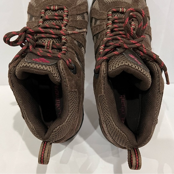 Columbia Waterproof Hiking Trail Boots Women's Size 9 Brown Mid Top Lace Up - Picture 6 of 10